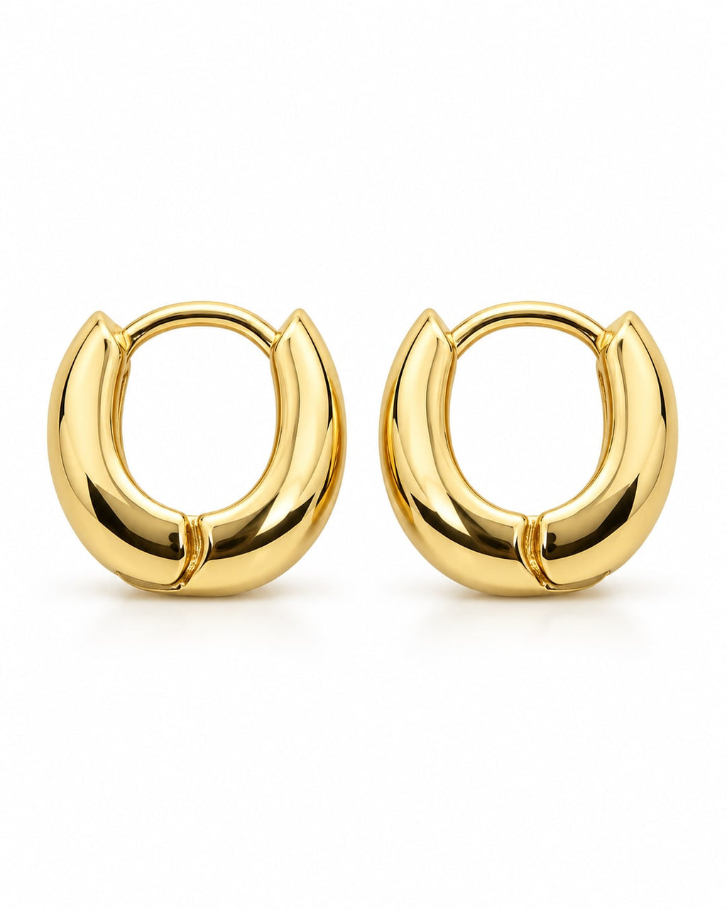 Aretes lisos chicos dorados · Foto 1