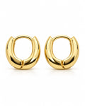 Aretes lisos chicos dorados · Foto 1