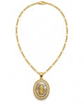 Collar virgen ovalada · Frontal