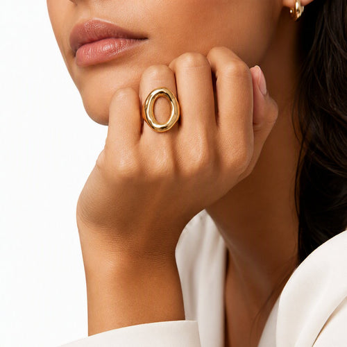 ANILLO CHUNNKY DORADO