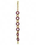 Pulsera círculo vino, vista frontal sobre blanco