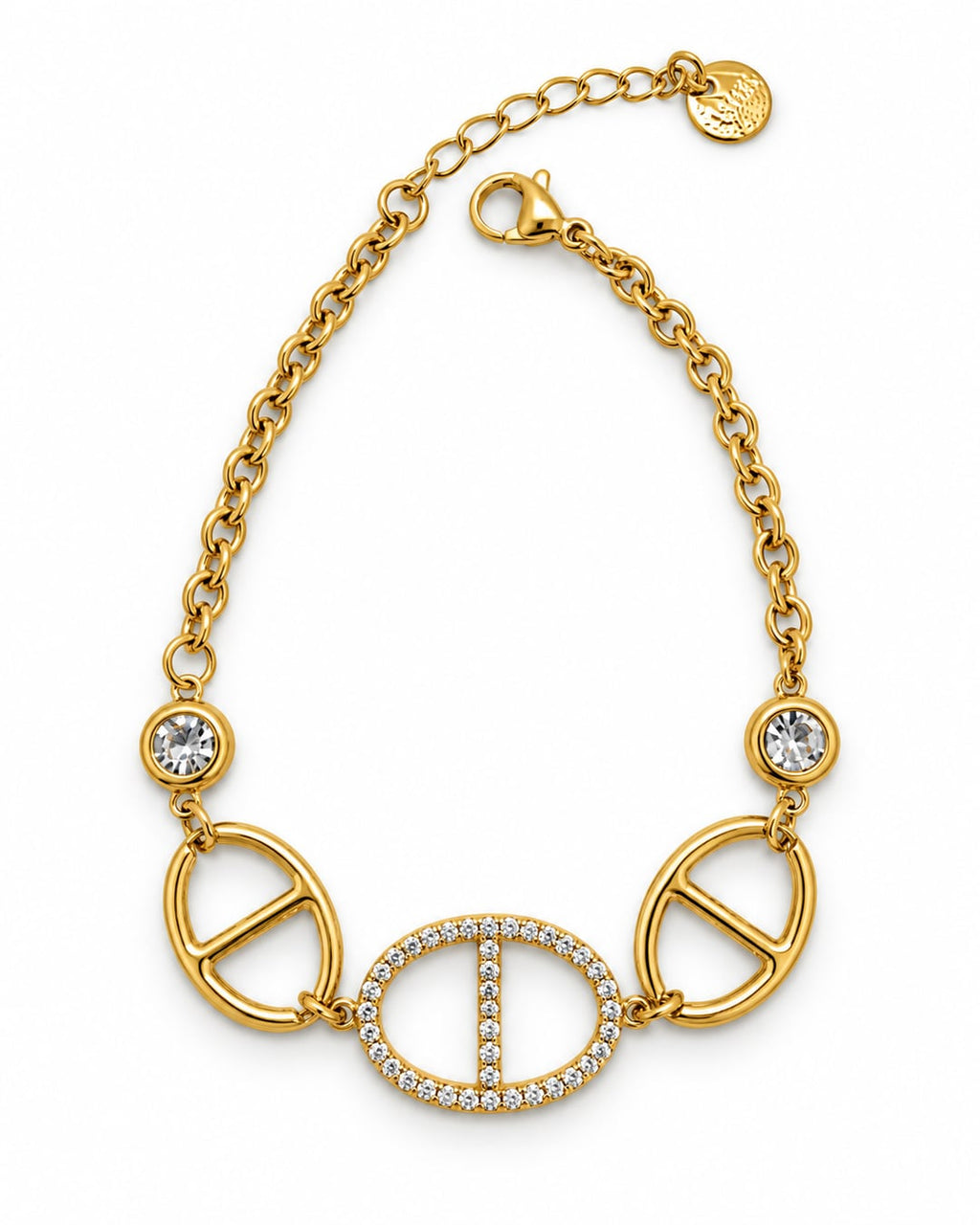 Pulsera óvalos dorada · Foto 1
