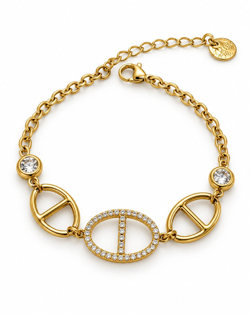 Pulsera óvalos dorada · Foto 3